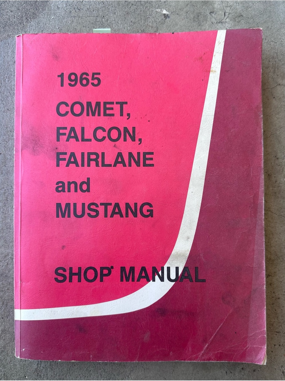 1965 Comet Falcon Fairlane Mustang Shop Manual - Pink Cover